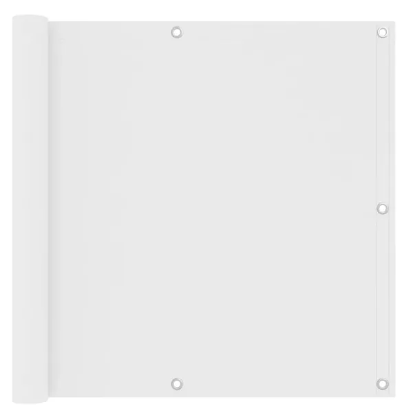 Écran de balcon Blanc 90x300 cm Tissu Oxford