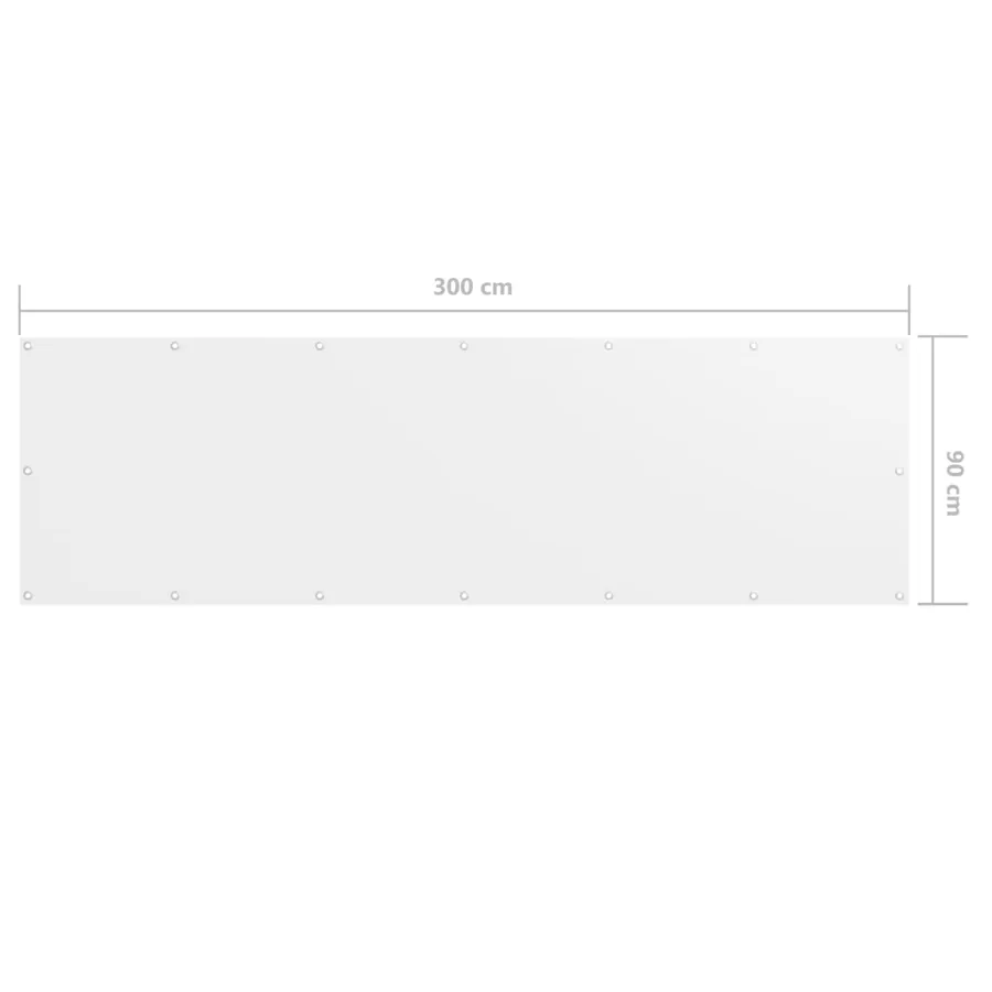 Écran de balcon Blanc 90x300 cm Tissu Oxford - 5