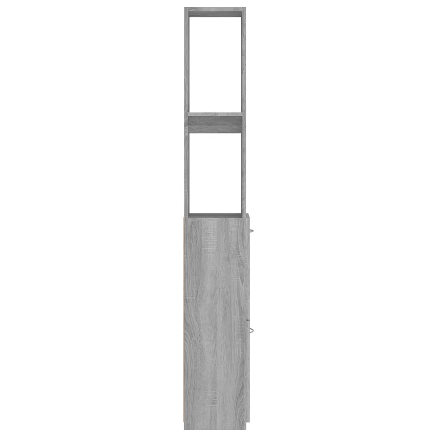Armoire de bain sonoma gris 25x26,5x170 cm bois d'ingénierie - 6