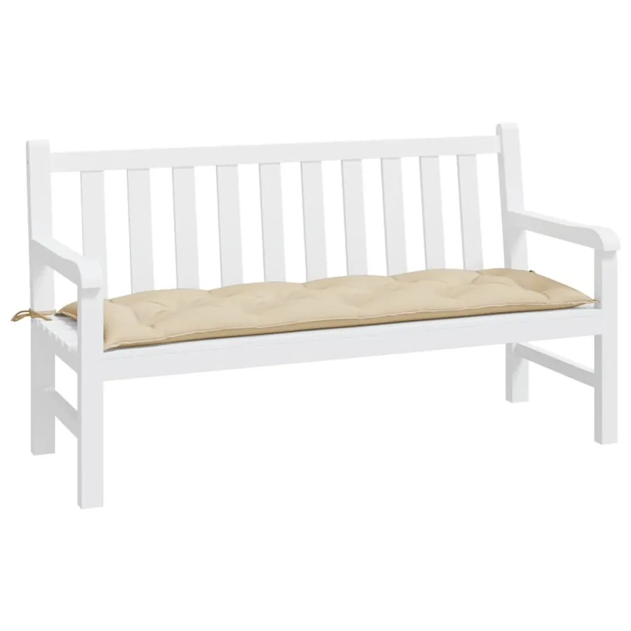 Coussin de banc de jardin beige 150x50x7 cm tissu oxford - 3