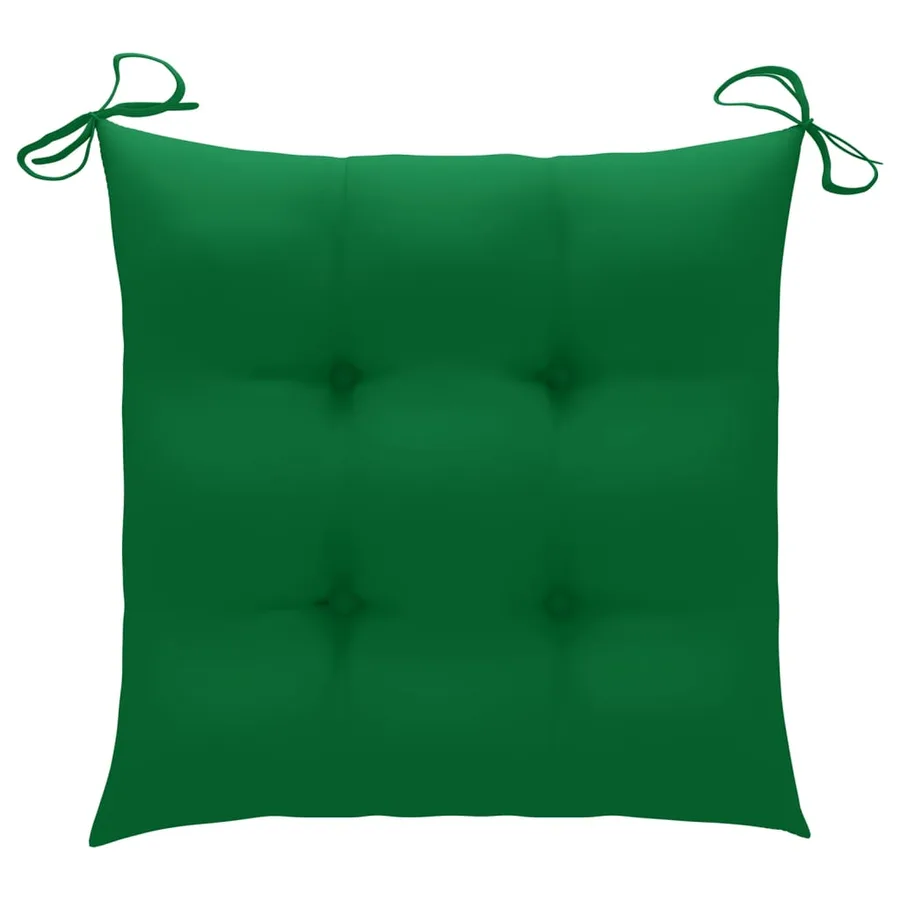 Chaises de jardin lot de 6 avec coussins Bois d'acacia solide - 12