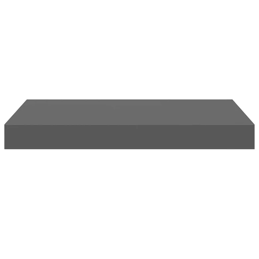 Étagère murale flottante 4 pcs Gris brillant 40x23,5x3,8 cm MDF - 7