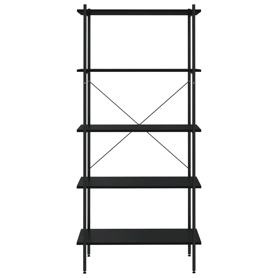 Étagère à 5 niveaux Noir 80x40x163 cm - 3