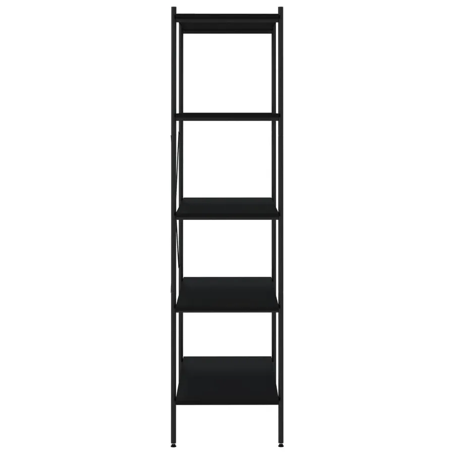 Étagère à 5 niveaux Noir 80x40x163 cm - 4