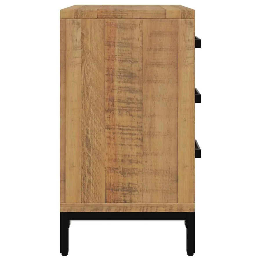 Table de chevet Marron 40x30x55 cm Bois de pin massif - 6