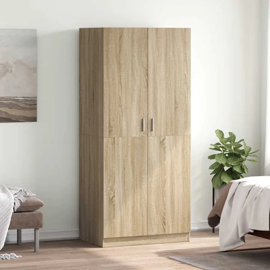 Garde-robe Chêne sonoma 80x52x180 cm Bois d’ingénierie