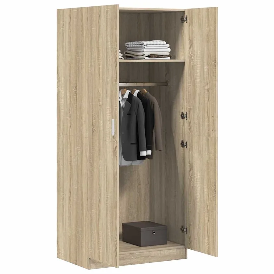 Garde-robe Chêne sonoma 80x52x180 cm Bois d’ingénierie - 4