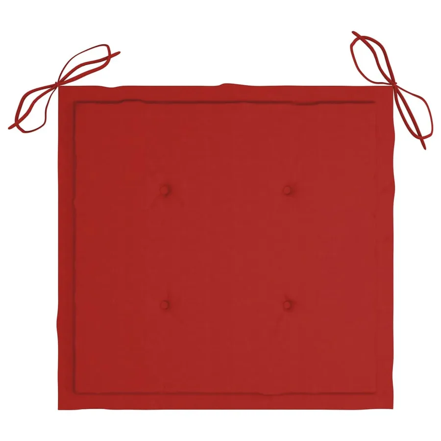 Chaises de jardin lot de 6 avec coussins Bois d'acacia solide - 6