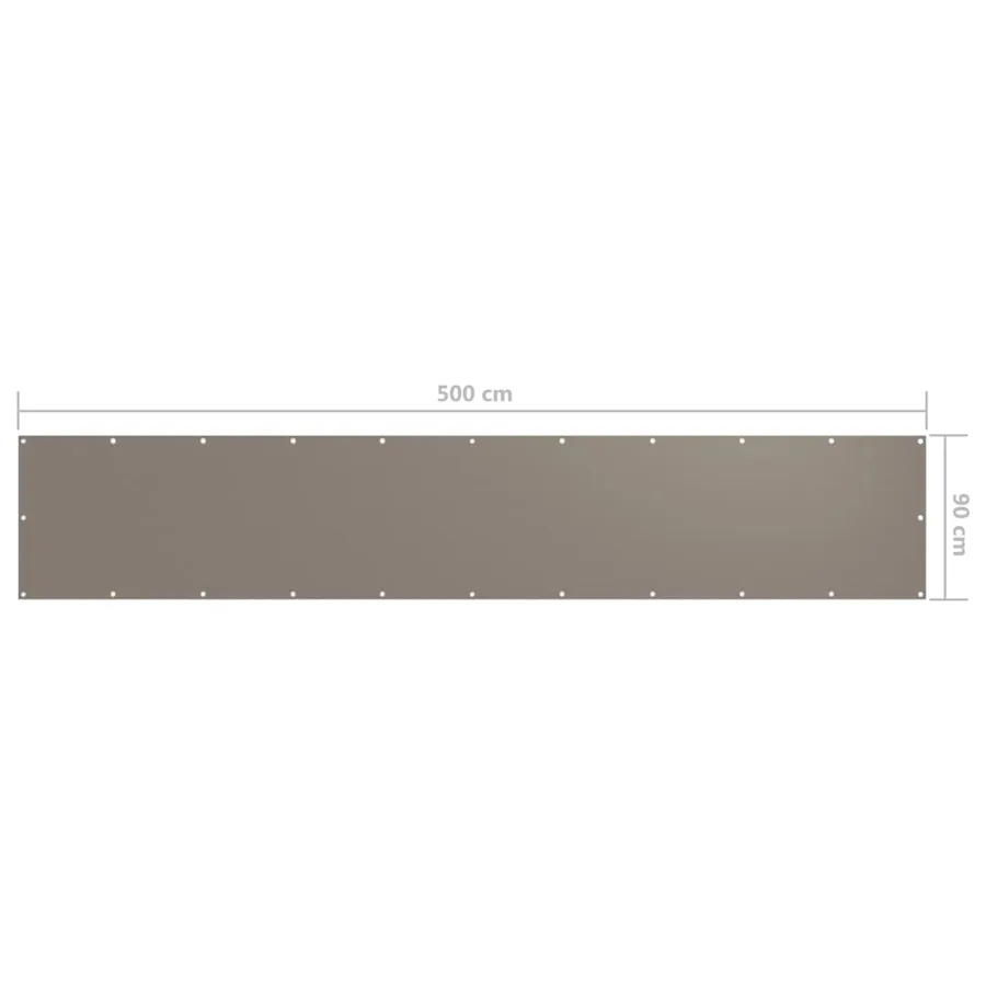 Écran de balcon Taupe 90x500 cm Tissu Oxford - 5