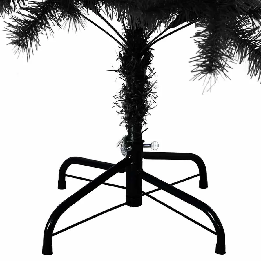 Sapin de Noël artificiel avec support noir 150 cm PVC - 6
