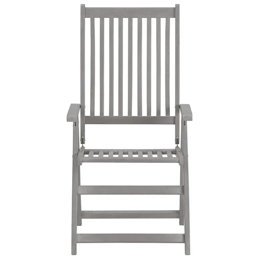 Chaises inclinables de jardin lot de 2 et coussins Bois acacia - 4