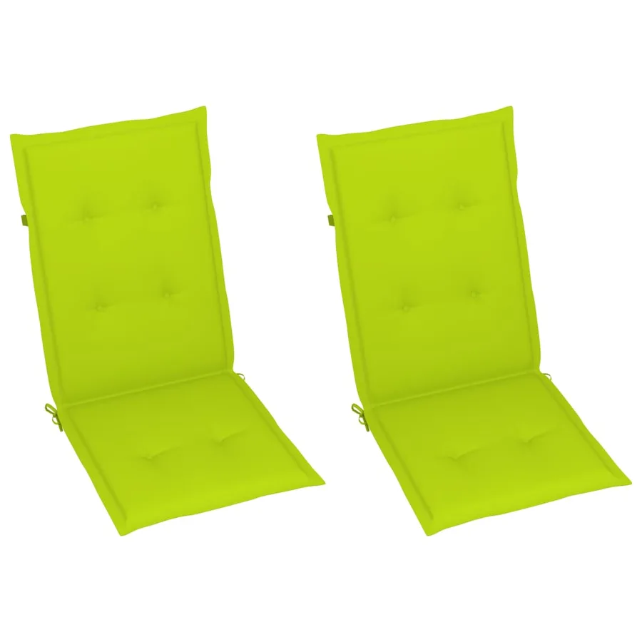 Chaises inclinables de jardin lot de 2 et coussins Bois acacia - 6
