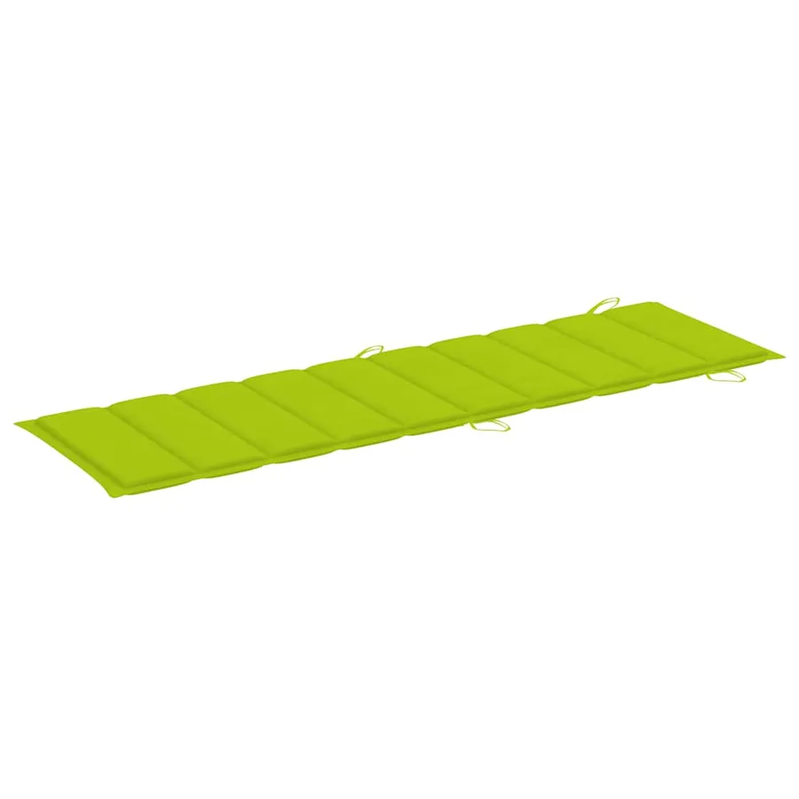 Chaise longue à bascule avec coussin Bois de teck solide - 10