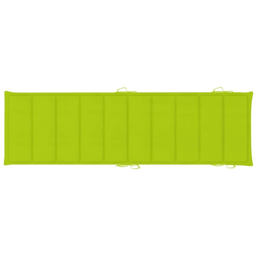 Chaise longue à bascule avec coussin Bois de teck solide - 12
