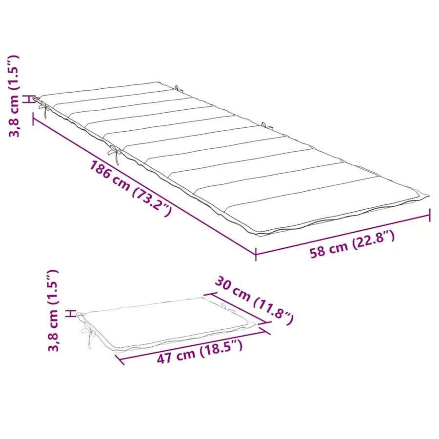 Chaise longue à bascule avec coussin Bois de teck solide - 19