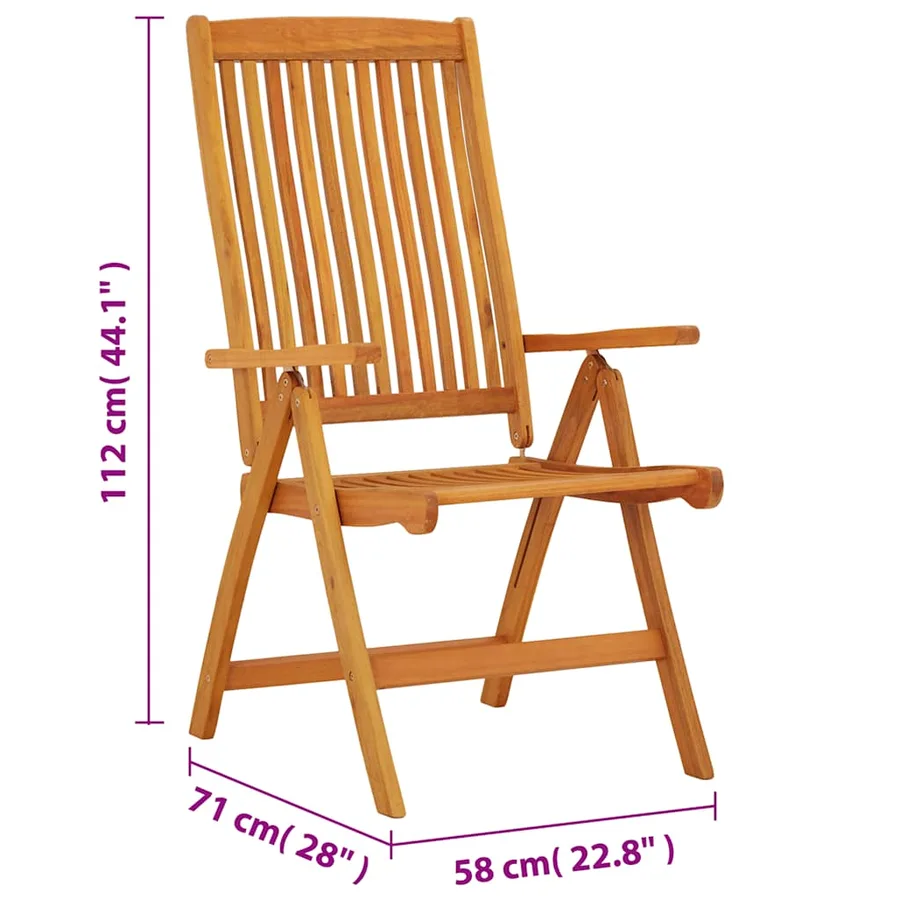Chaises de jardin pliables lot de 2 Bois d'eucalyptus massif - 10