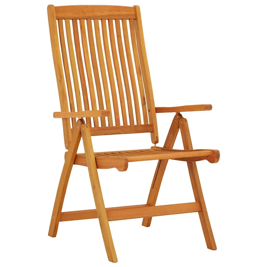 Chaises de jardin pliables lot de 2 Bois d'eucalyptus massif - 2
