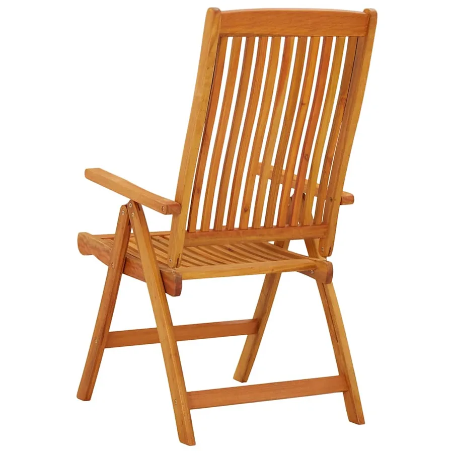 Chaises de jardin pliables lot de 2 Bois d'eucalyptus massif - 5