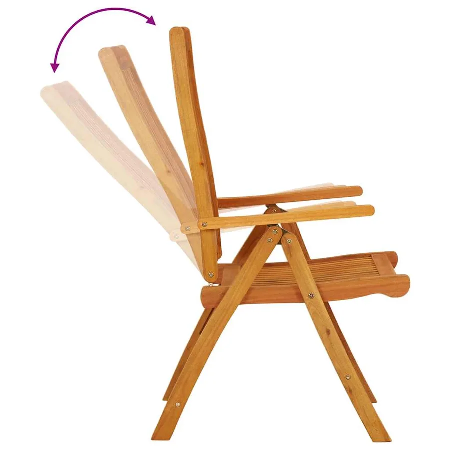 Chaises de jardin pliables lot de 2 Bois d'eucalyptus massif - 7
