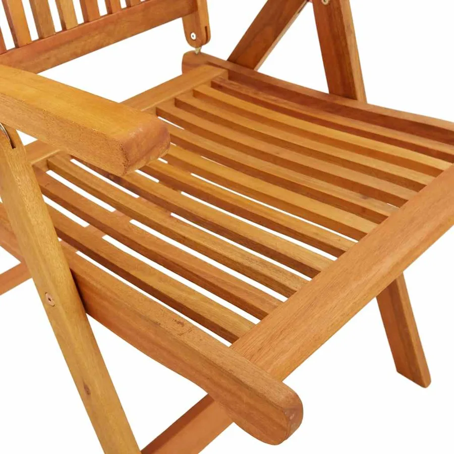 Chaises de jardin pliables lot de 2 Bois d'eucalyptus massif - 8