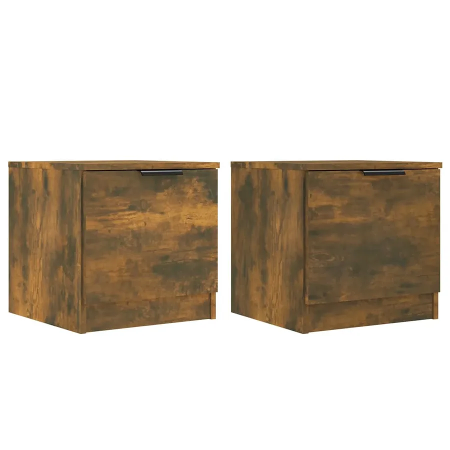 Tables de chevet 2 pcs Chêne fumé 40x39x40 cm - 2