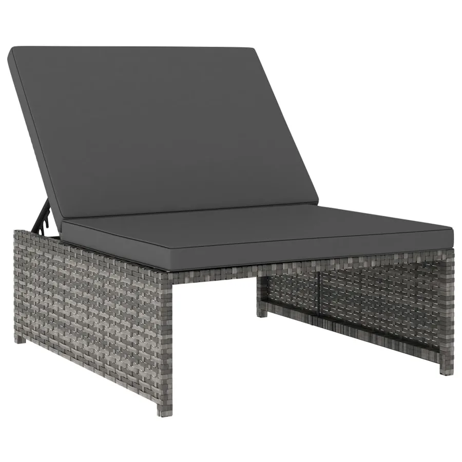 Chaises inclinables de jardin lot de 2 et table résine tressée - 5