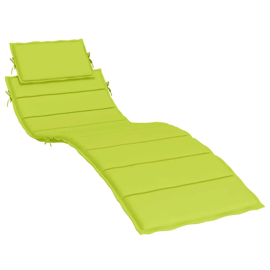 Coussin de chaise longue vert vif 186x58x4 cm tissu oxford - 2