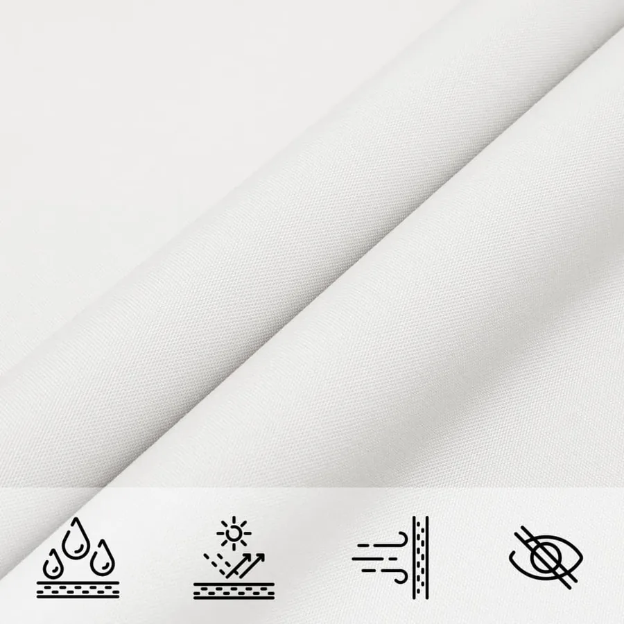 Voile de parasol tissu oxford rectangulaire 2x4 m blanc - 8