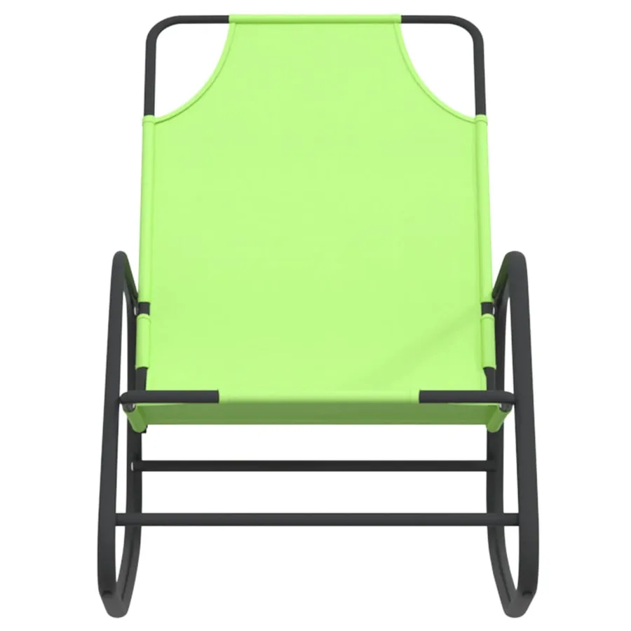 Chaises longues à bascule 2 pcs Gris Acier et textilène - 11
