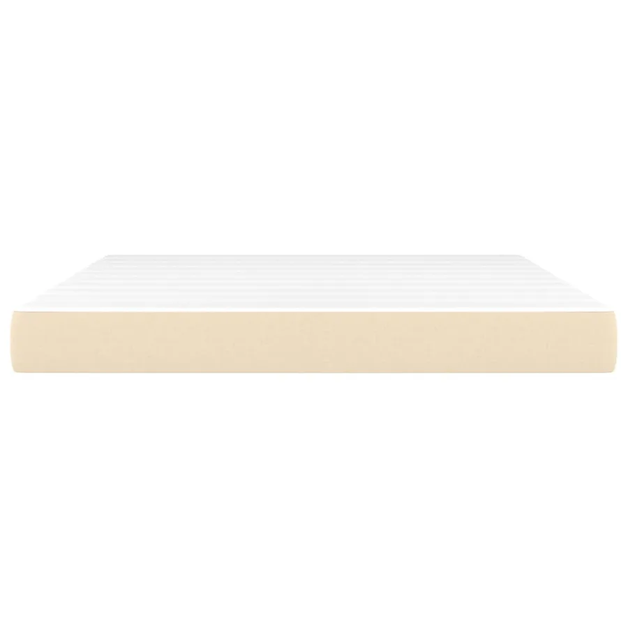 Matelas de lit à ressorts ensachés fermeté moyenne Crème 180x200x20 cm Tissu - 3