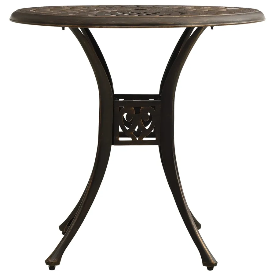 Table de jardin Bronze 78x78x72 cm Aluminium coulé - 2