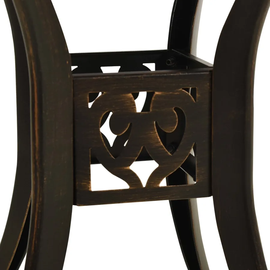 Table de jardin Bronze 78x78x72 cm Aluminium coulé - 4