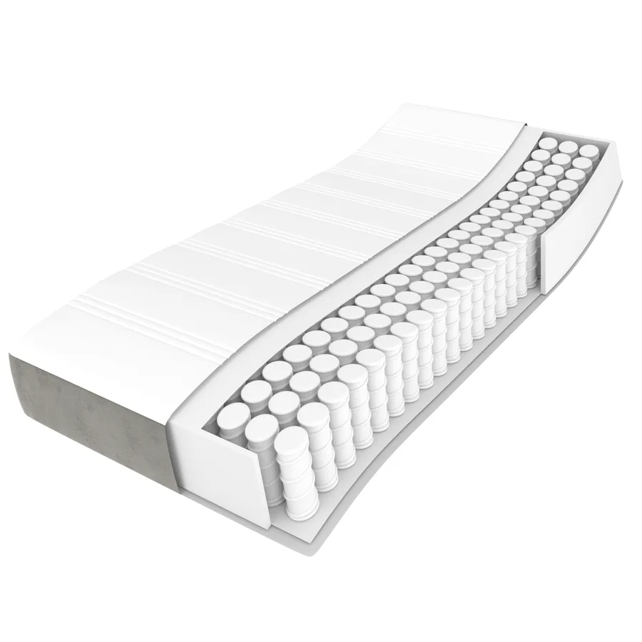 Matelas de lit à ressorts ensachés fermeté moyenne Gris clair 100x200x20 cm - 8
