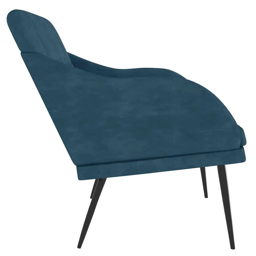 Banc Bleu 110x76x80 cm Velours - 4