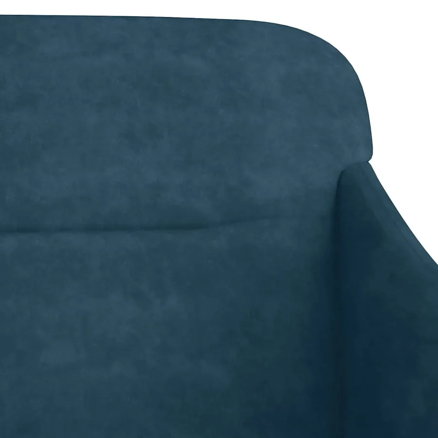 Banc Bleu 110x76x80 cm Velours - 6