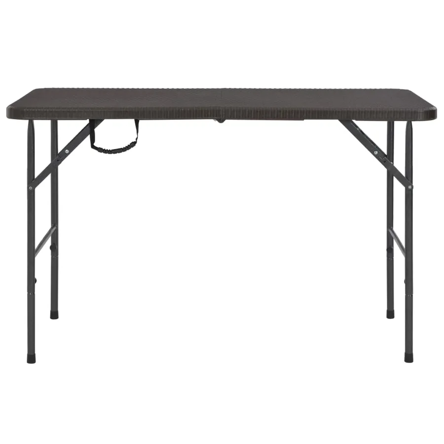 Table de jardin pliante Marron 120x60x74cm PEHD Aspect de rotin - 2