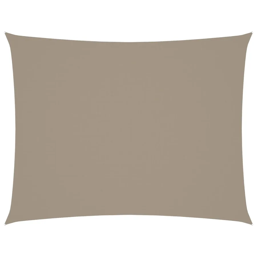 Voile de parasol tissu oxford rectangulaire 5x7 m taupe - 2