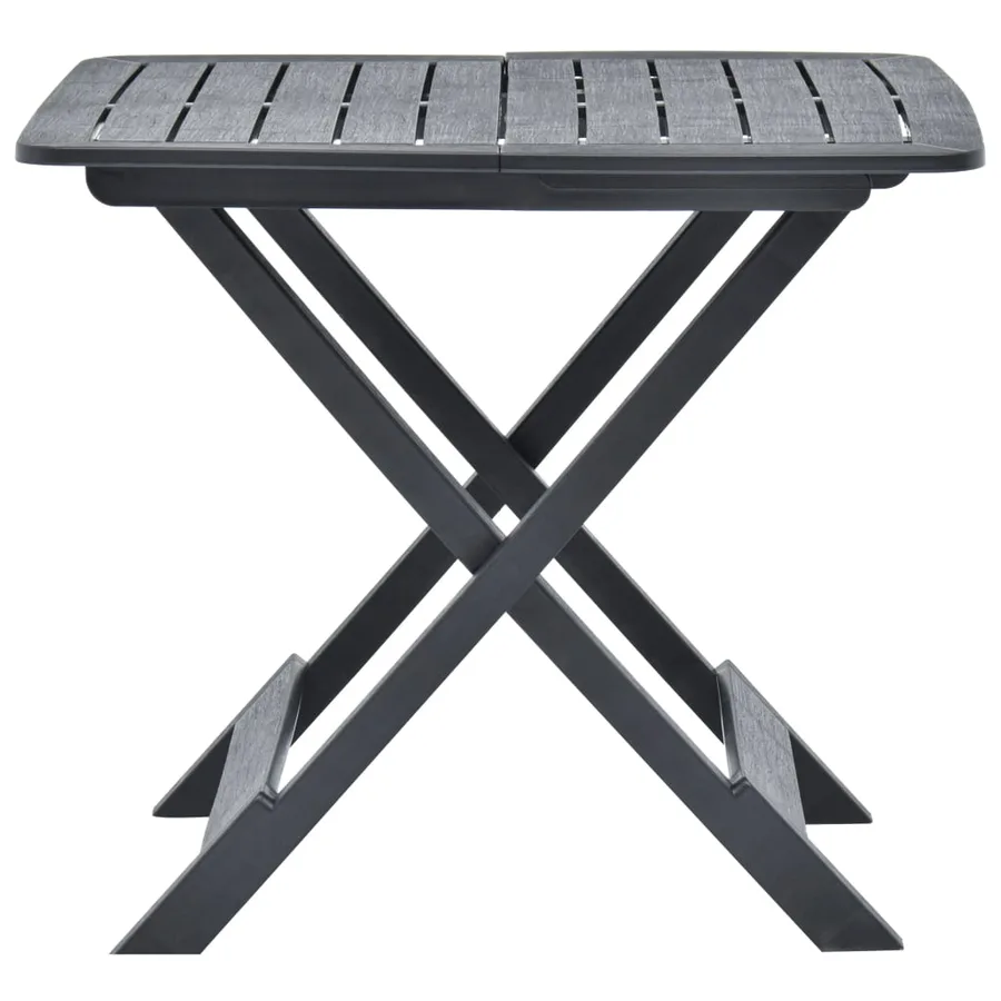 Table pliable de jardin Anthracite 79x72x70 cm Plastique - 2