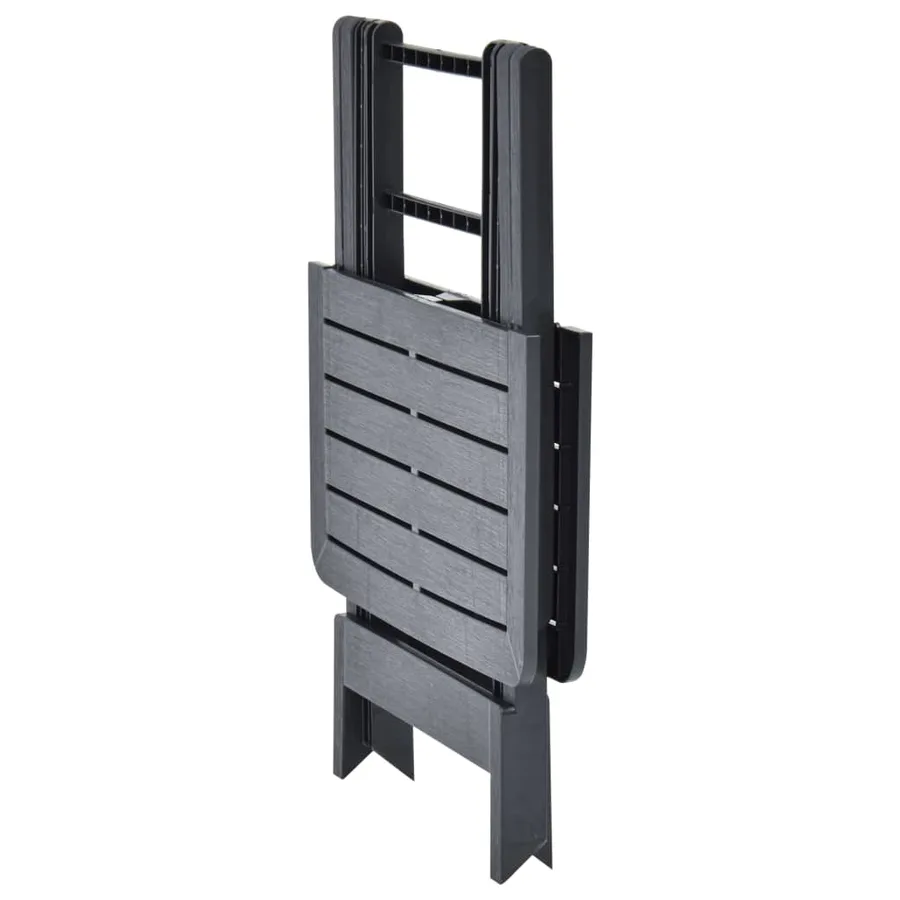 Table pliable de jardin Anthracite 79x72x70 cm Plastique - 4