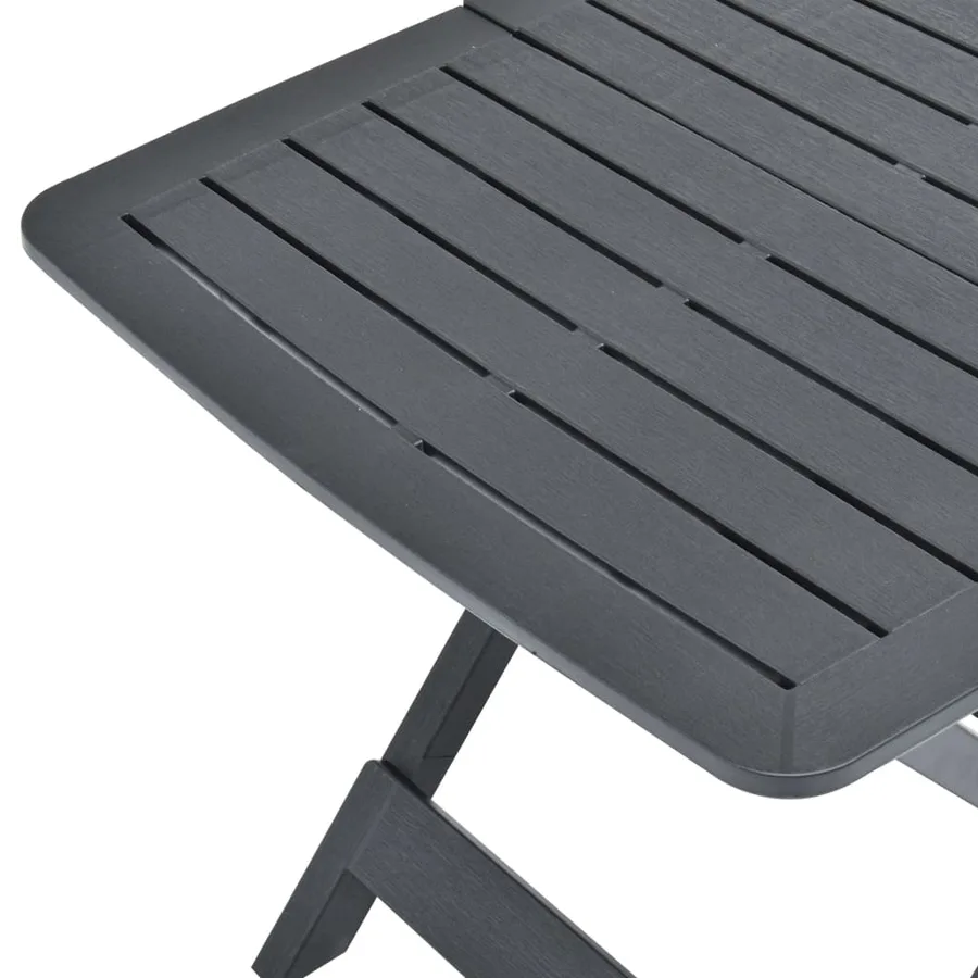 Table pliable de jardin Anthracite 79x72x70 cm Plastique - 5
