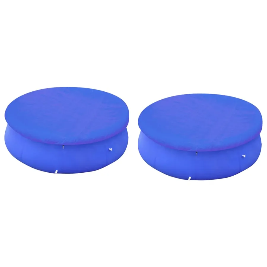 Couvertures de piscines rondes hors sol de 360-367 cm 2 pcs