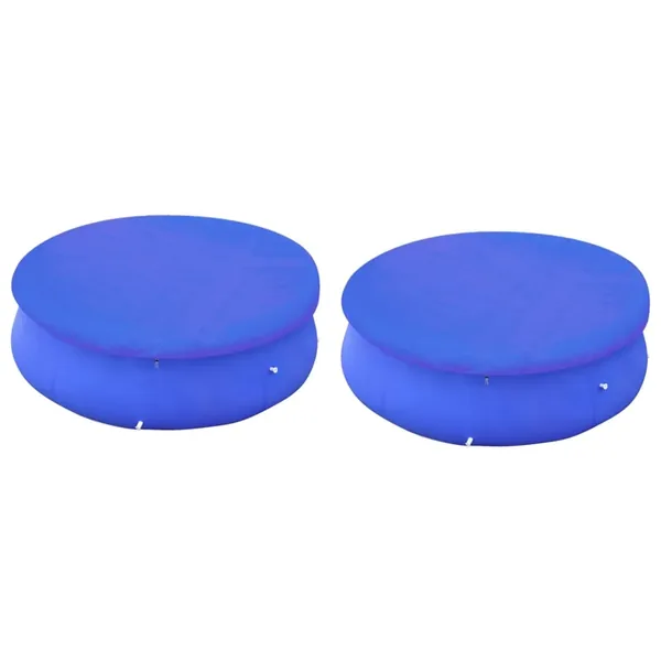 Couvertures de piscines rondes hors sol de 360-367 cm 2 pcs