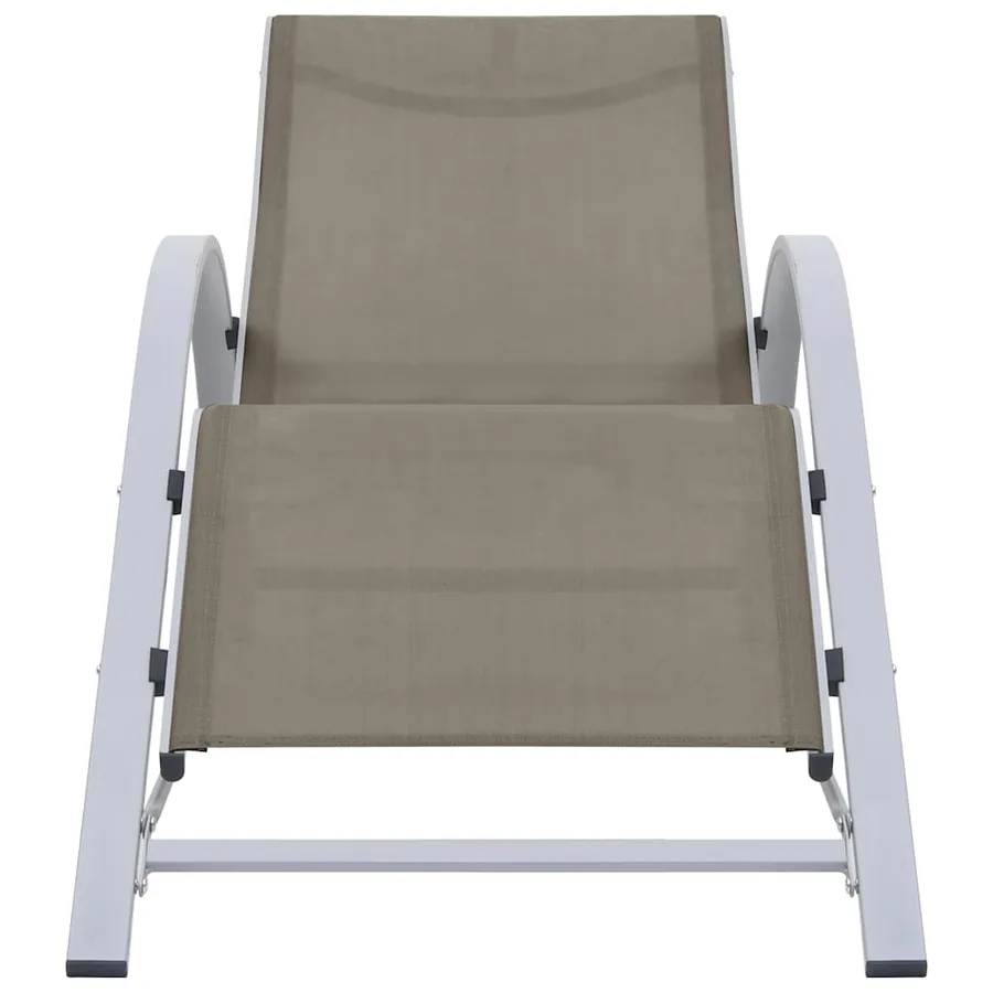 Chaise longue textilène et aluminium noir - 17