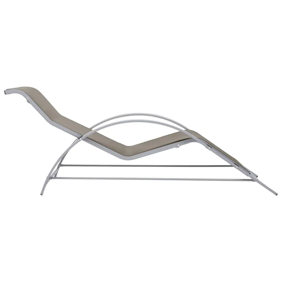 Chaise longue textilène et aluminium noir - 18