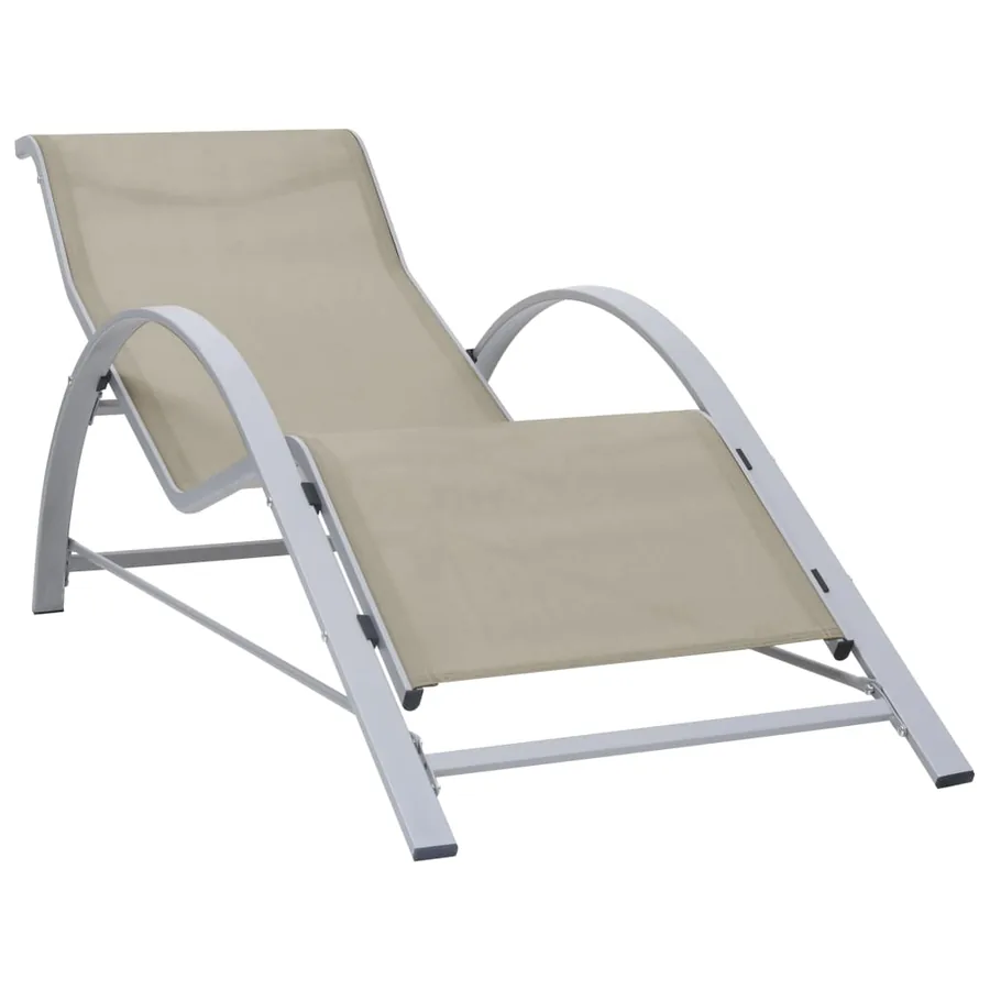 Chaise longue textilène et aluminium noir - 31