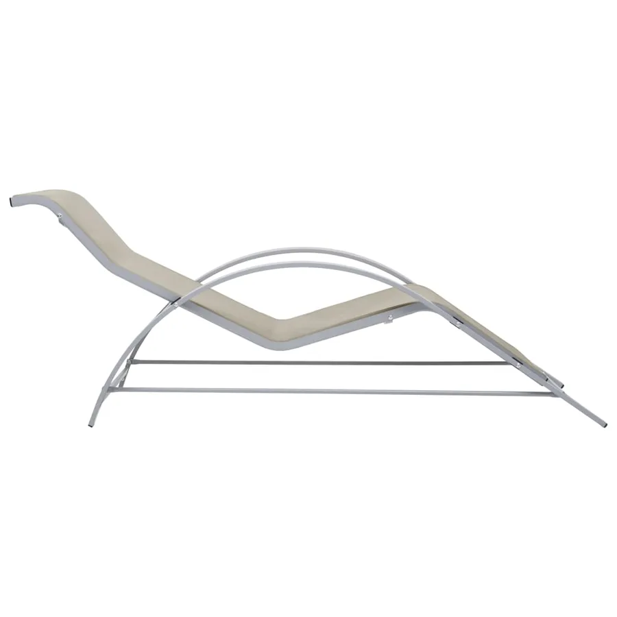 Chaise longue textilène et aluminium noir - 33