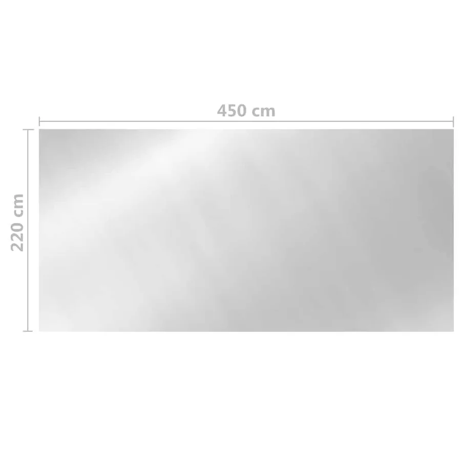 Couverture de piscine Argenté 450x220 cm PE - 5