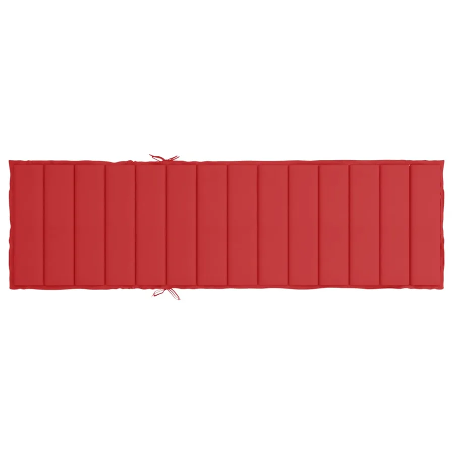 Coussin de chaise longue rouge 200x70x3 cm tissu oxford - 5