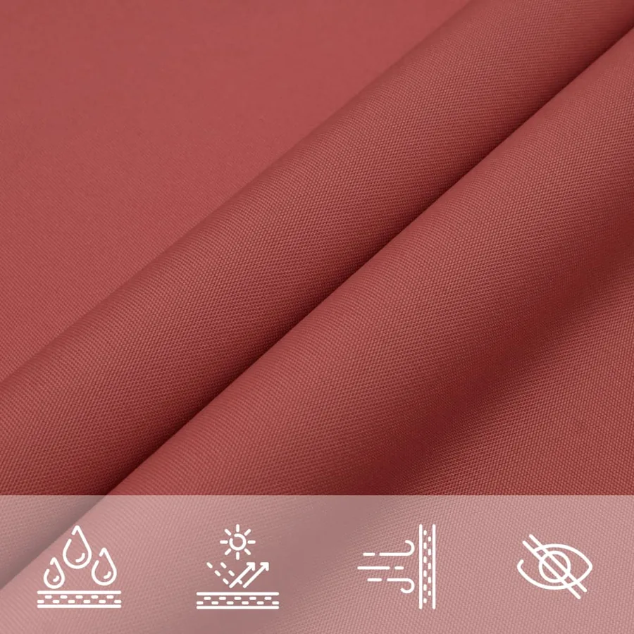 Voile de parasol tissu oxford rectangulaire 2x4 m terre cuite - 8