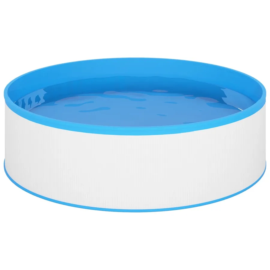 Piscine avec écumoire suspendue et pompe 350x90 cm Blanc - 3